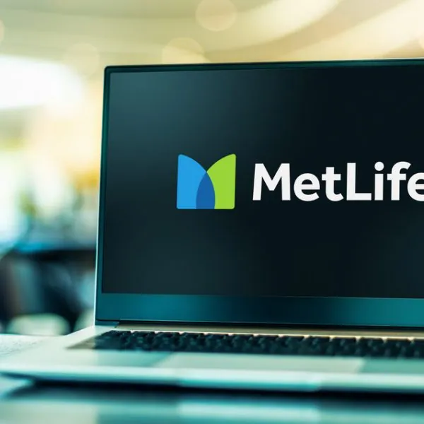 POZNAN, POL - JAN 23, 2024: Laptop computer displaying logo of MetLife, a global provider of insurance, annuities, and employee benefit programs in over 60 countries