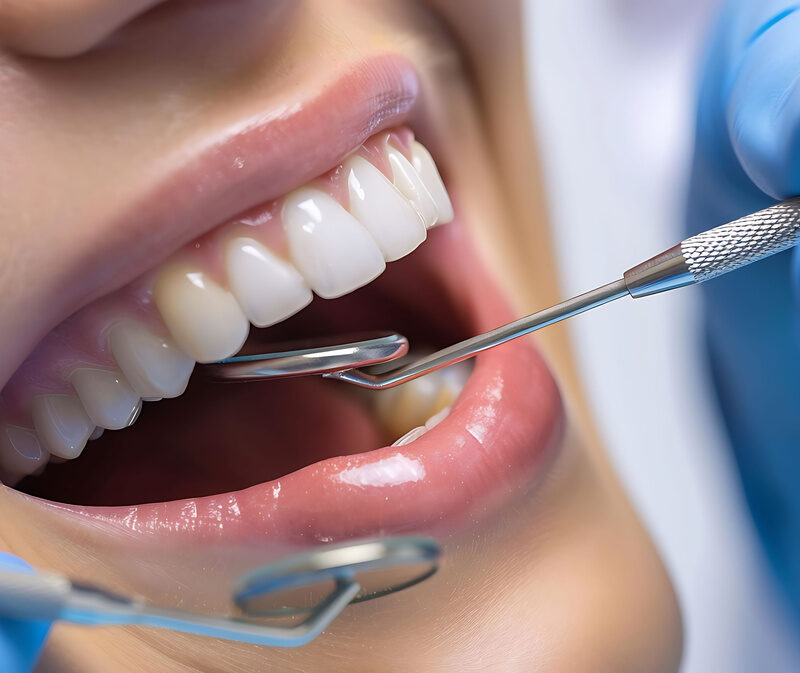 Dentist explaining the use of dental bonding for cosmetic enhancement