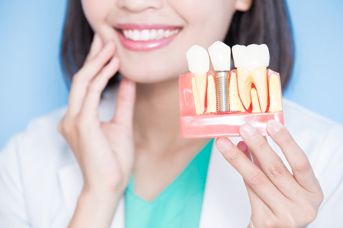Close up Dental Implant