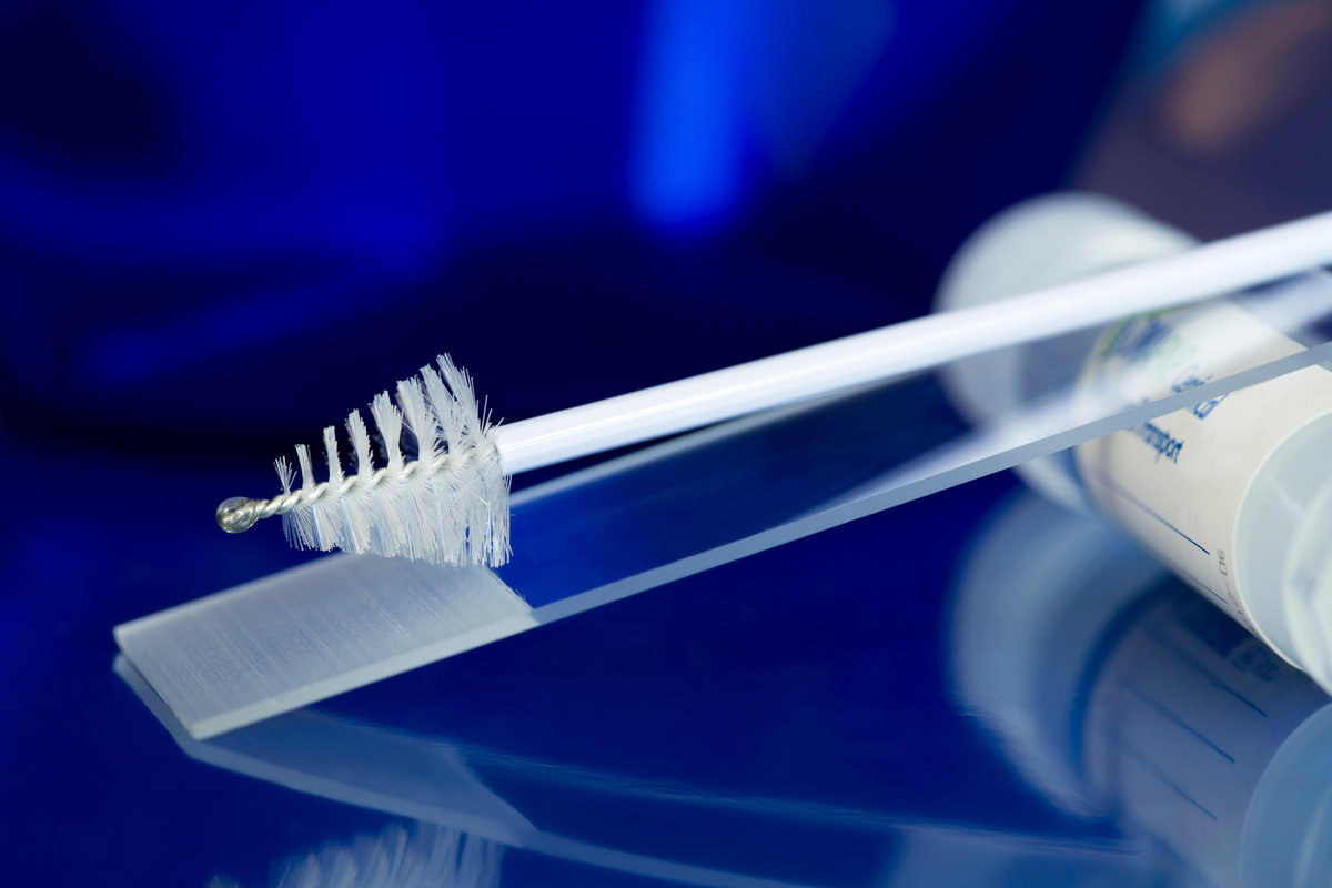 Brush for HPV screening and object slide